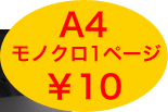 A4モノクロ1ページ￥10